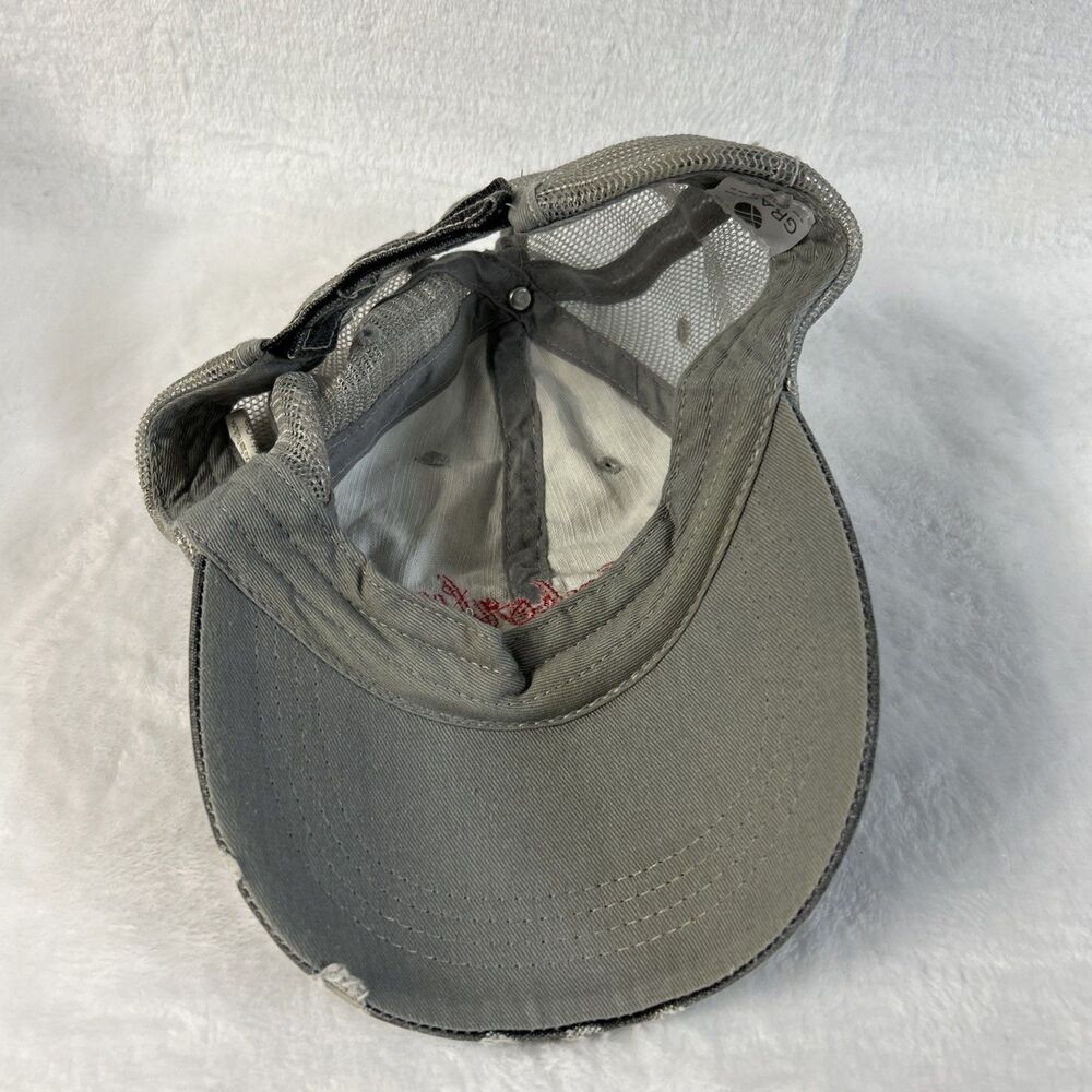 Kimberly Womens Distressed Gray Hat Adjustable Ball Cap Baseball - Picture 7 of 9